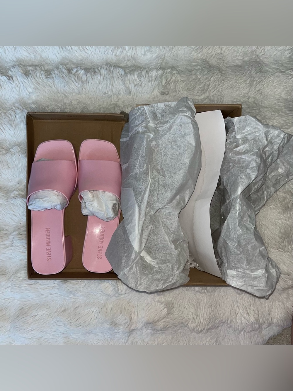 ✨ NWT Steve Madden Harlin Pink Jelly Block Heel Slide Sandals | Size 9⁠
